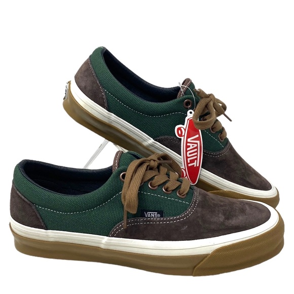 VANS Vault OG Era LX Sneakers Canvas Suede Brown Green Women's Shoes VN0A3CXNBGS - Picture 1 of 10